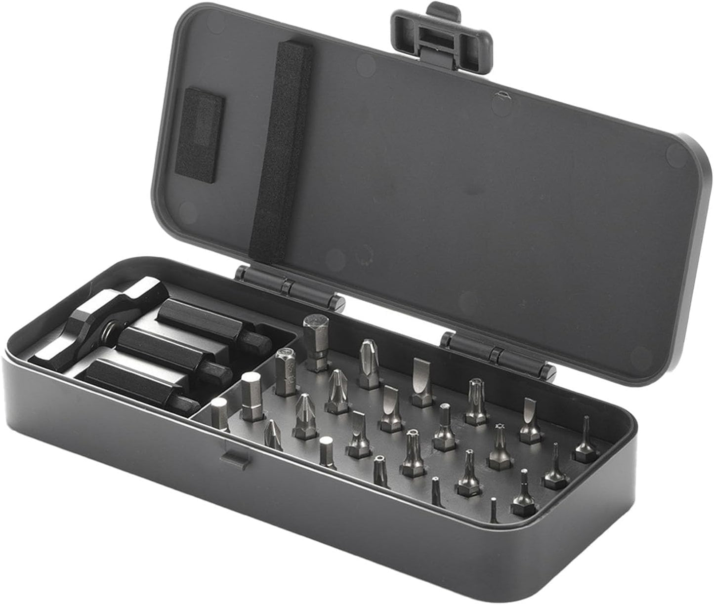 24 in 1 Magnetic Ratchet Screwdriver Bit Set, Multi Bit Tool Kit with Cr Mo Alloy Bits Magnetic Drive 58 Tooth Ratchet Handle for Electronics Furniture Repair More