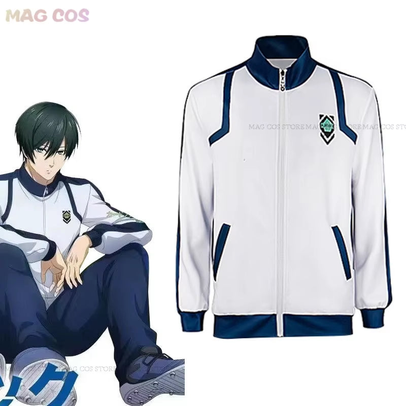 Anime Blue Lock Cosplay Isagi Yoichi Cosplay Suit Blue Pink Suit Yoichi Wig Coat Pants School Uniform Men Hallowen Party Clothes