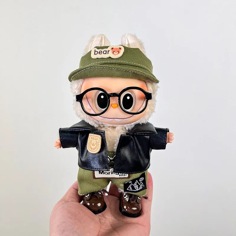 The First Second and Third Generation Labubu Baby Clothes 17Cm Labubu Plush Toy Pendant Clothes Replace Cute Fashionable Suit