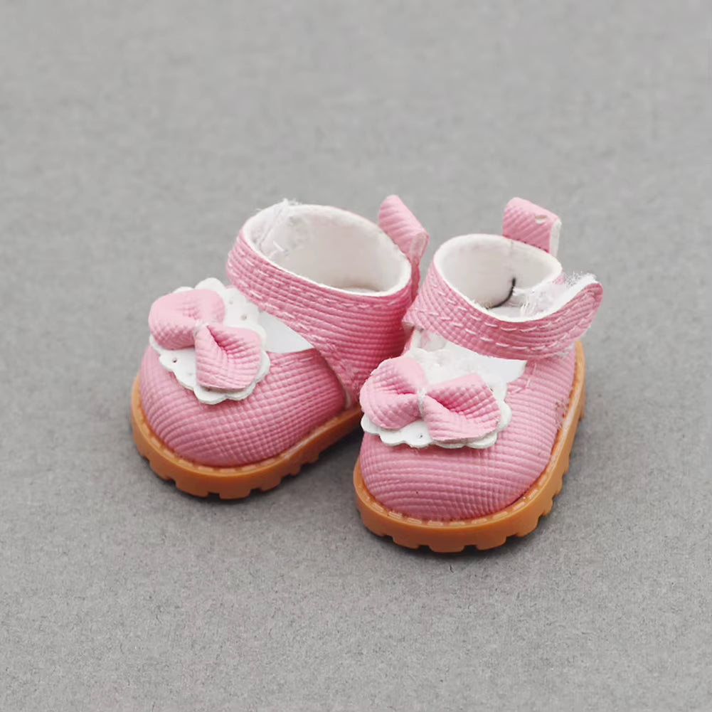 For Labubu Doll’s Shoes 4X1.8Cm Multiple Styles DIY for Labubu Doll Leather Cloth Shoes Replacement Dolls Accessories