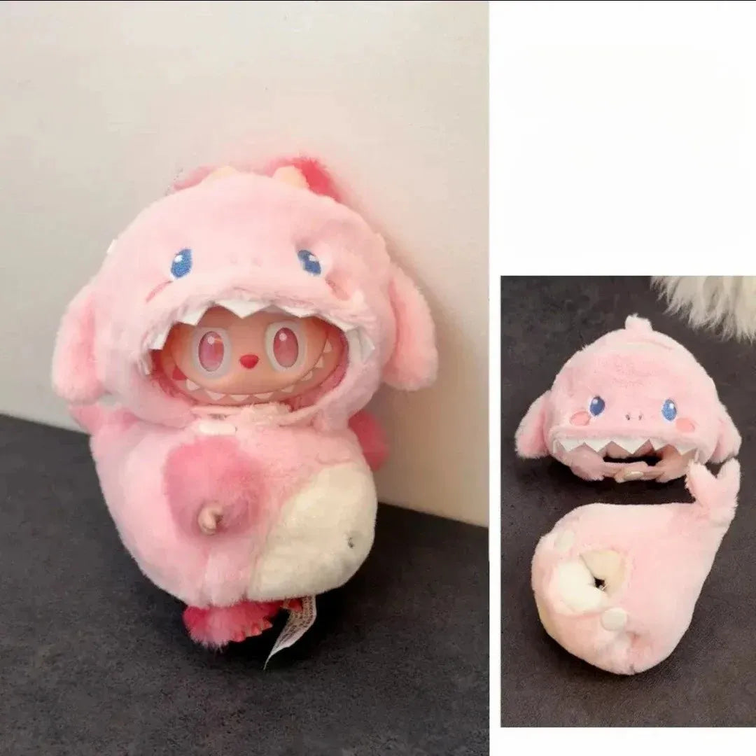 Cute Milk Doll Clothes for Labubu Handmade Clothing 17Cm Doll Accessories for Labubu V1 V3 Dress Up