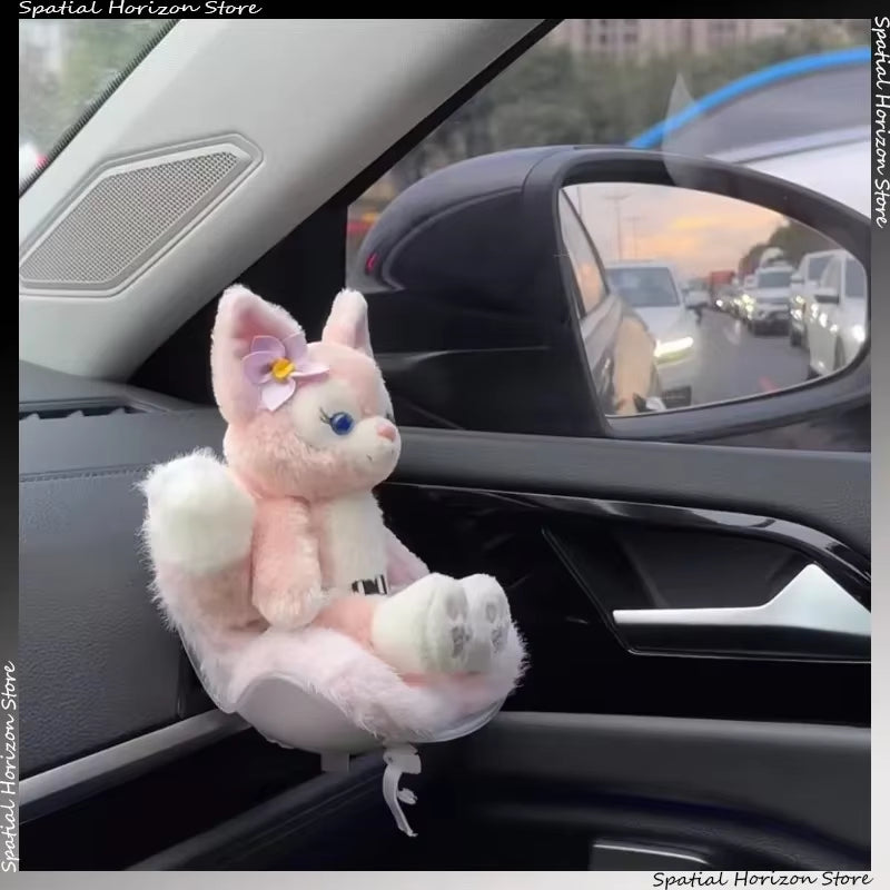 Mini Plush Doll Safety Seat Kawaii Labubu Idol Kpop Doll Plush Seat Car Air Aromatreatment Decoration Car Ornament Gifts