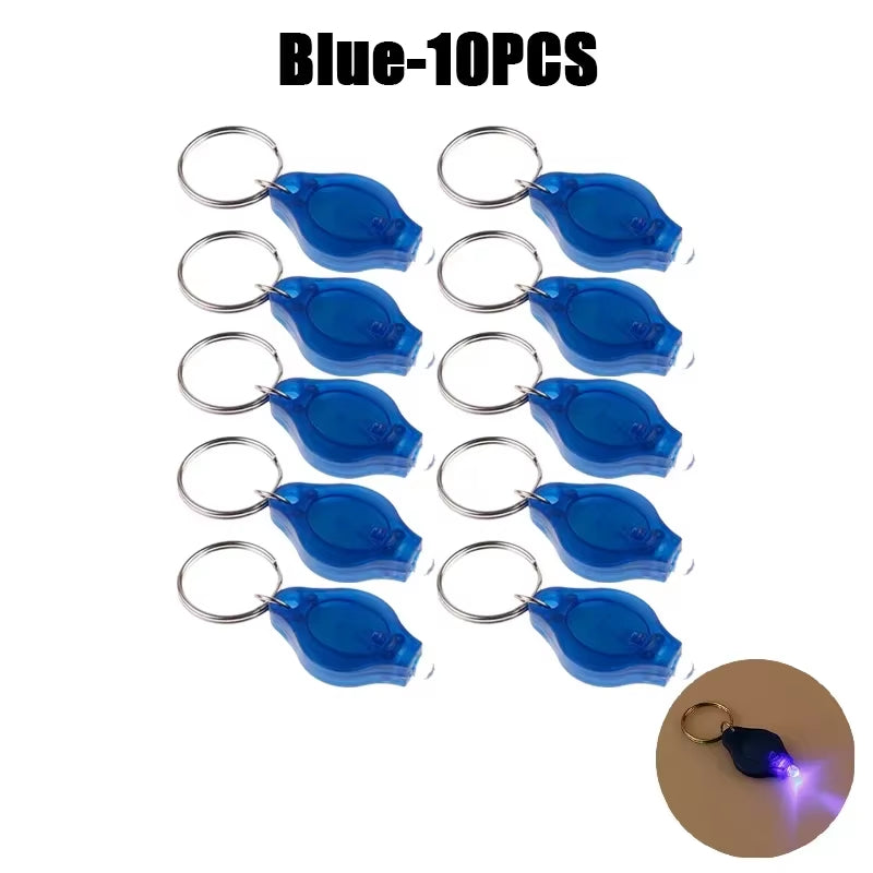 Mini LED Keychain Lights UV Flashlight UV Light Pocket-Sized Emergency Light Mini Torch Black Light Keychain Flashlights