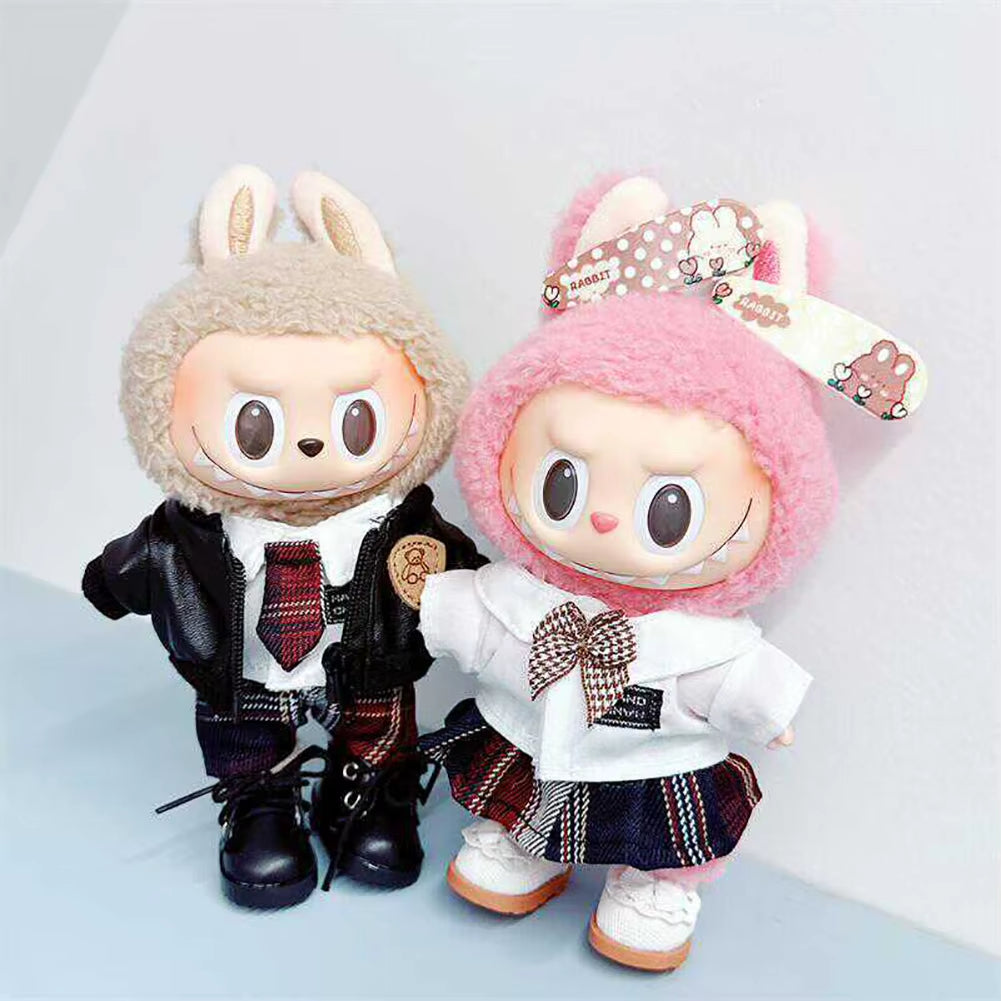 For Labubu Dolls Sports Shoes 4X1.8Cm Multiple Styles DIY for Labubu Doll Leather Cloth Shoes Replacement Dolls Accessories