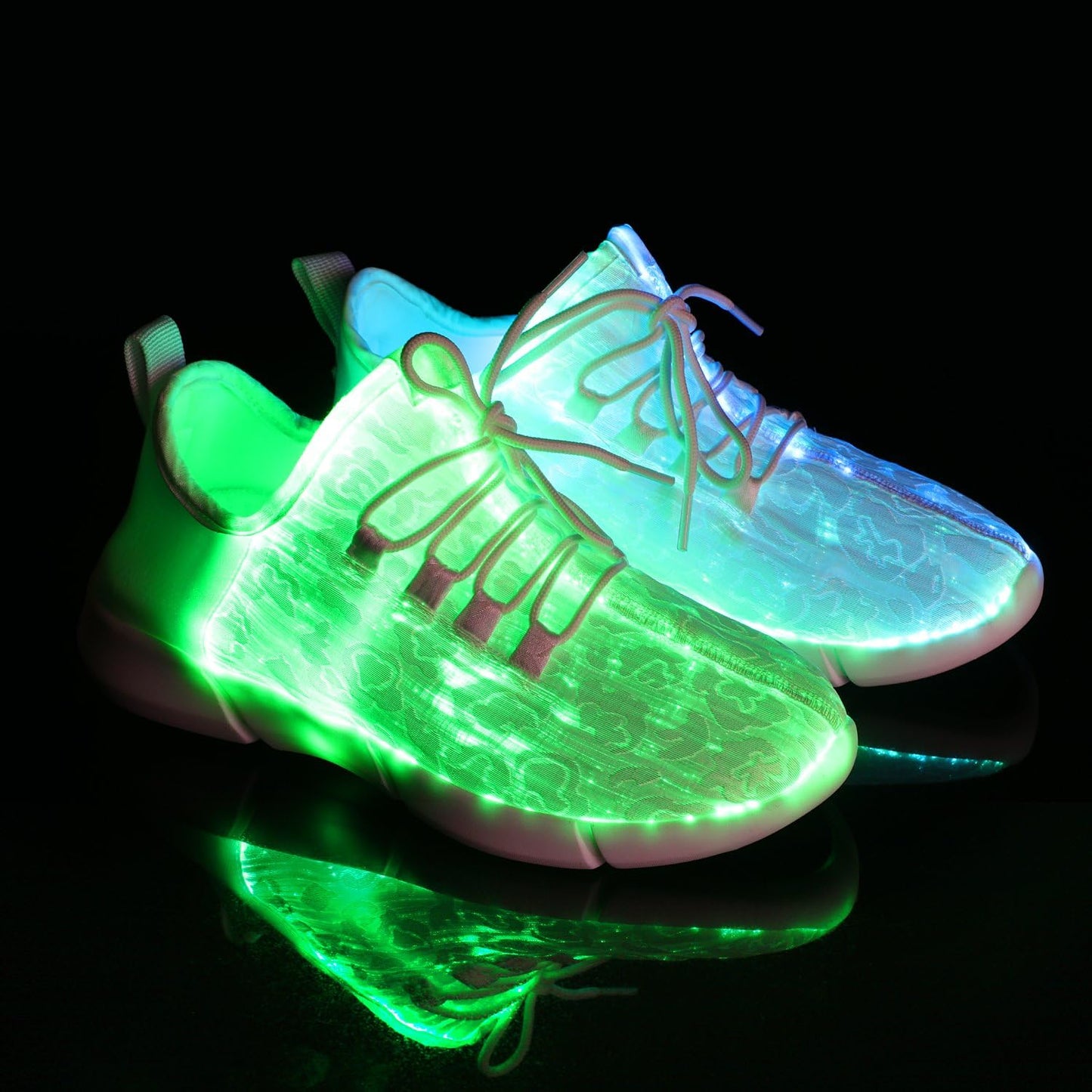 Light up Shoes,Fiber Optic LED Shoes for Women Men USB Charging Dancing LED Sneakers Flashing Shoes Glowing Luminous Trainers for Festivals,Christmas,Halloween and Parties White