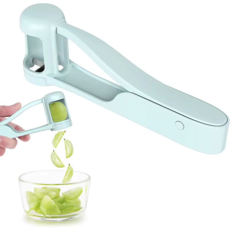 Tomato Slicer Cutter Grape Tools Cherry Fruit Salad Splitter Artifact for Toddlers Kitchen Accessories for Baby Fruit Cut Gadget