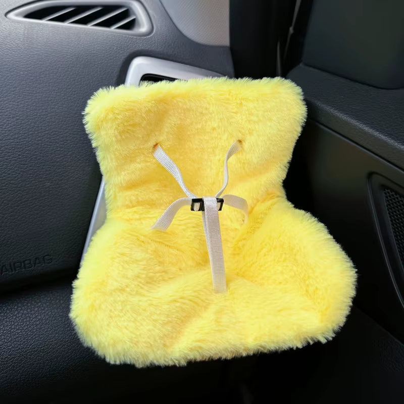 Mini Plush Doll Safety Seat Kawaii Labubu Idol Kpop Doll Plush Seat Car Air Aromatreatment Decoration Car Ornament Gifts