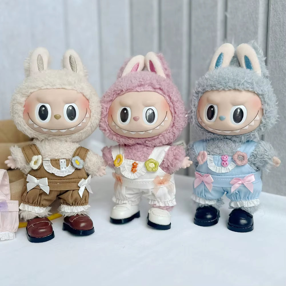 For Labubu Dolls Sports Shoes 4X1.8Cm Multiple Styles DIY for Labubu Doll Leather Cloth Shoes Replacement Dolls Accessories