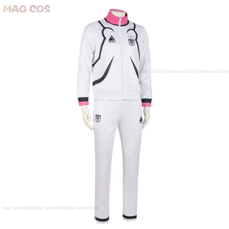 Anime Blue Lock Cosplay Isagi Yoichi Cosplay Suit Blue Pink Suit Yoichi Wig Coat Pants School Uniform Men Hallowen Party Clothes