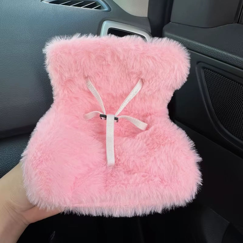 Mini Plush Doll Safety Seat Kawaii Labubu Idol Kpop Doll Plush Seat Car Air Aromatreatment Decoration Car Ornament Gifts