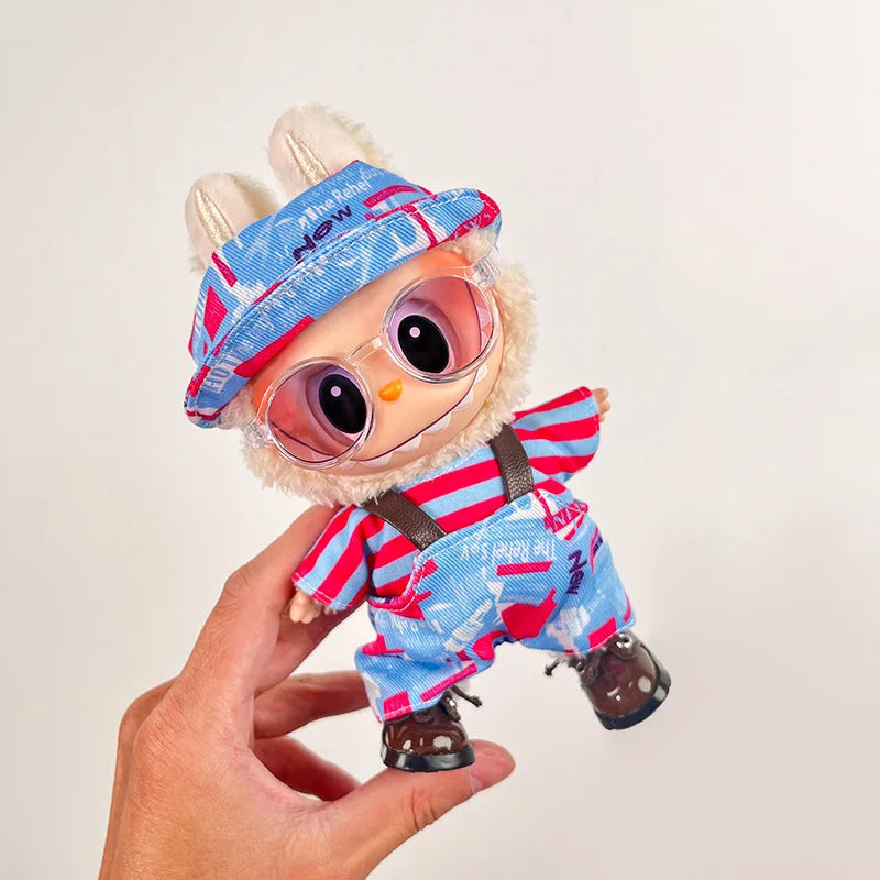 The First Second and Third Generation Labubu Baby Clothes 17Cm Labubu Plush Toy Pendant Clothes Replace Cute Fashionable Suit