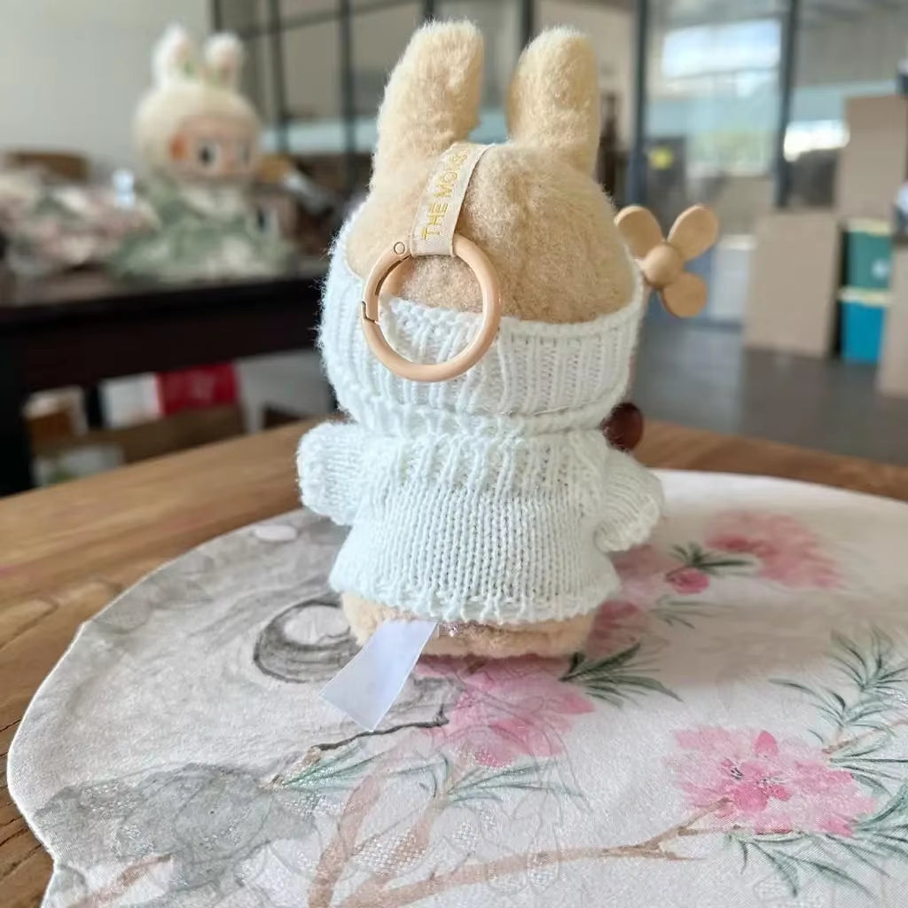New Doll Clothes Pendant Set, LABUBU Bear Hat Love Sweater Set,Diy Doll Accessories, Fun and Cute Baby Clothes, Christmas Gifts