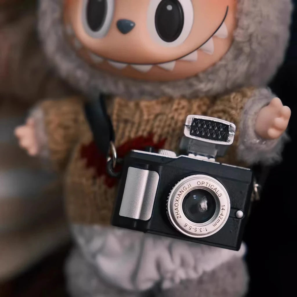 For 15-17Cm Labubu Doll Shoes Glasses Camera Labubu and 10Cm Cotton Doll Water Glasses Outfit Accessories