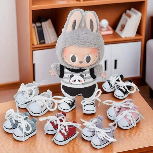For 15-17Cm Labubu Doll Shoes Glasses Camera Labubu and 10Cm Cotton Doll Water Glasses Outfit Accessories