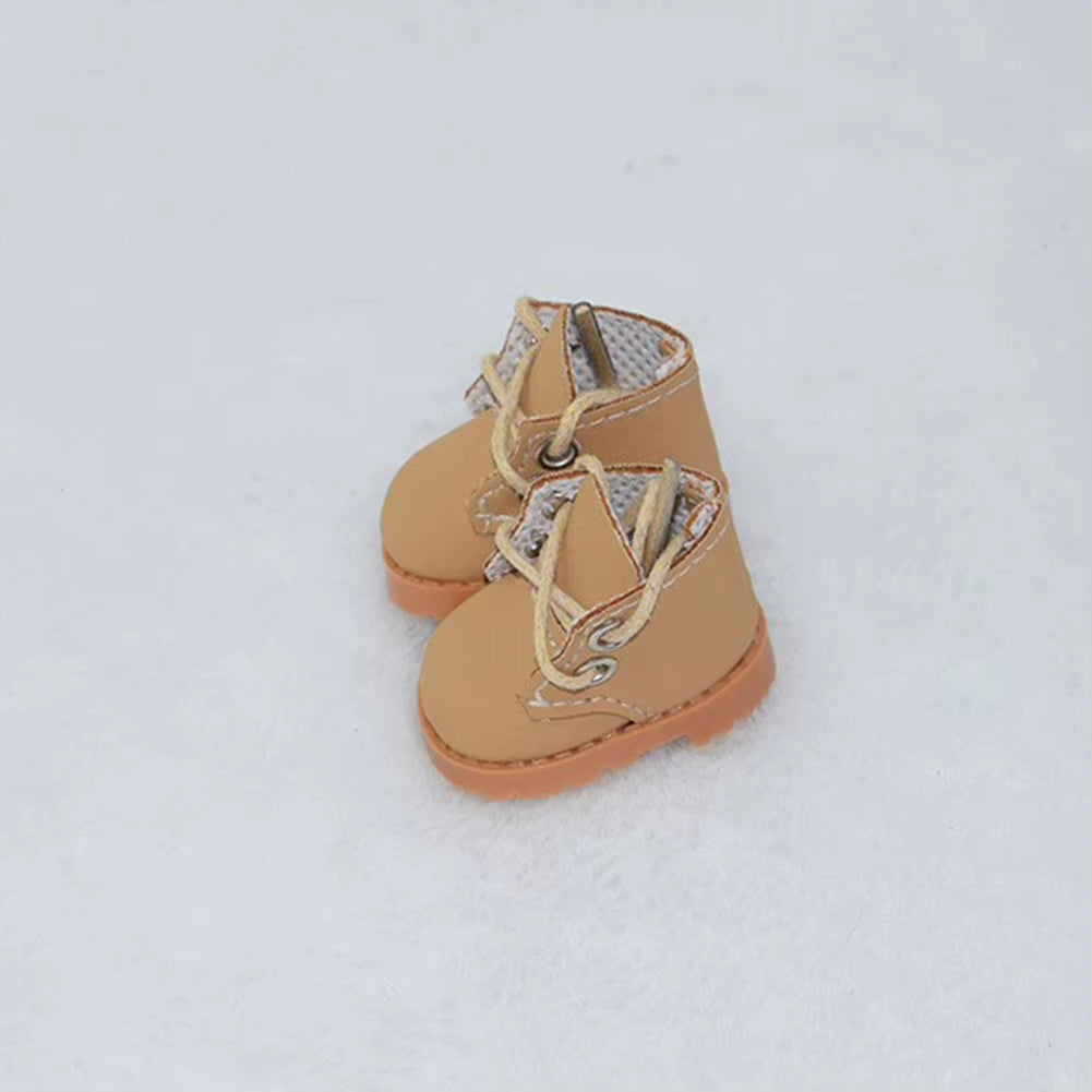 For Labubu Doll’s Shoes 4X1.8Cm Multiple Styles DIY for Labubu Doll Leather Cloth Shoes Replacement Dolls Accessories